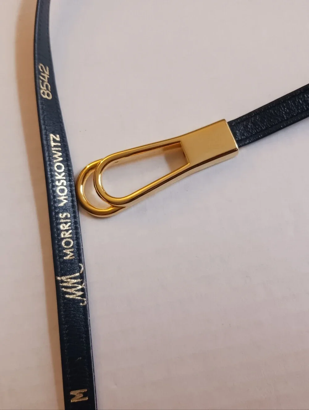 Morris Moskowitz Vintage Leather Belt , Or Belt Part Striking Buckle #8542 M